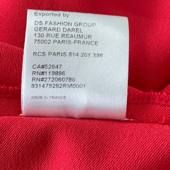 Gerard Darrel France red mini dress size L - Picture 4 of 5